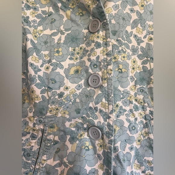 Eddie Bauer Floral Trench Coat Duster Coat XS - Picture 5 of 8